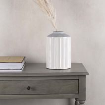 Large White &  Grey Cement Vase by Biggie Best